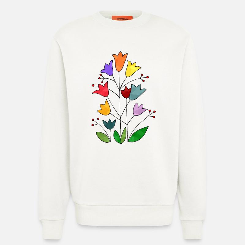 Blumen - Sweatshirt - made by SPREAD  - OFF WHITE