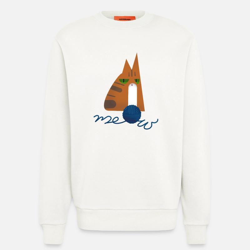 Kitten (red) - Sweatshirt - made by SPREAD - OFF WHITE