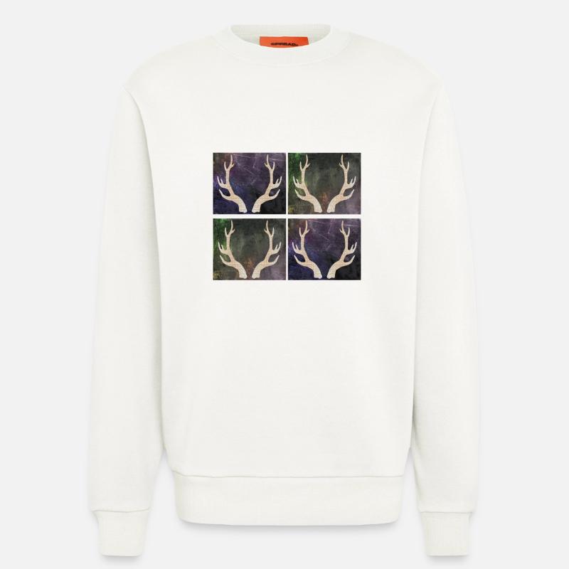 Deer antlers - Sweatshirt - made by SPREAD  - OFF WHITE
