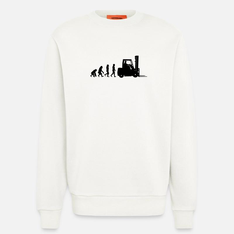 Evolution Staplerfahrer - Sweatshirt - made by SPREAD  - OFF WHITE
