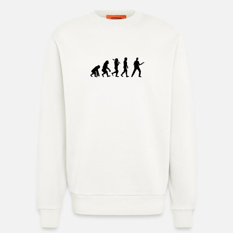 Music guitar evolution gift idea - Sweatshirt - made by SPREAD  - OFF WHITE