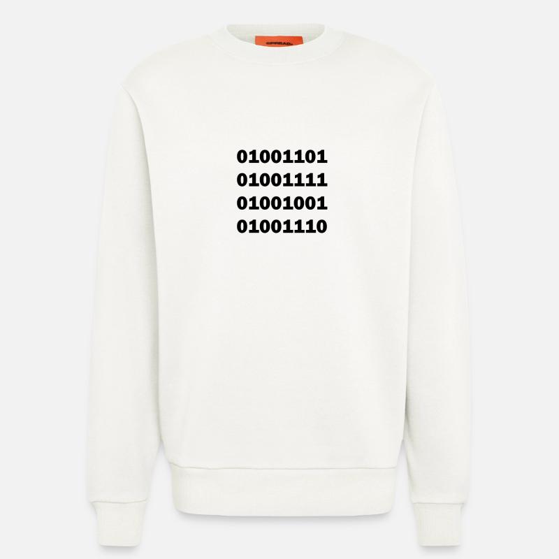 Binary code MOIN - Sweatshirt - made by SPREAD  - OFF WHITE