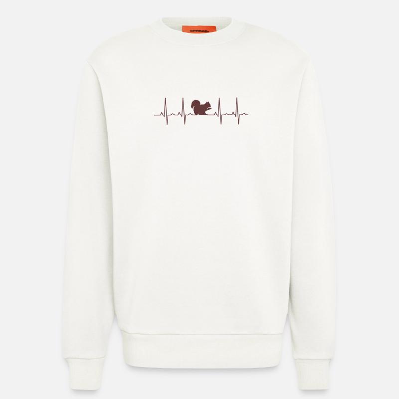 Eichhörnchen Herzschlag - Sweatshirt - made by SPREAD - OFF WHITE