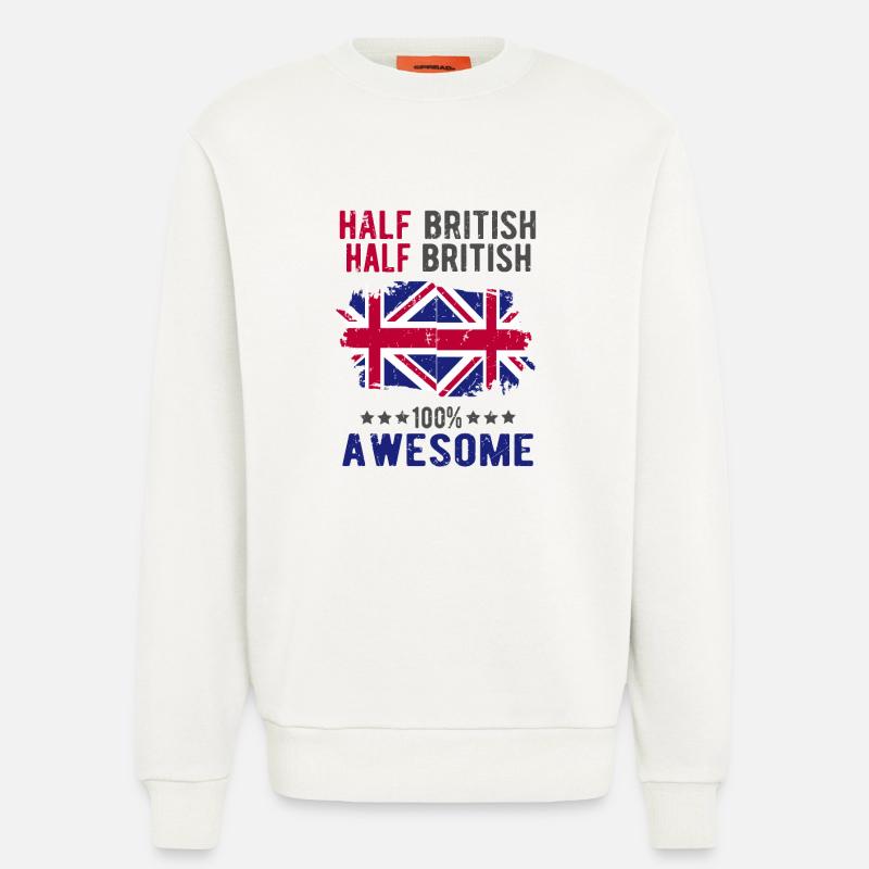 Halb Brite Halb Britisch - Sweatshirt - made by SPREAD  - OFF WHITE