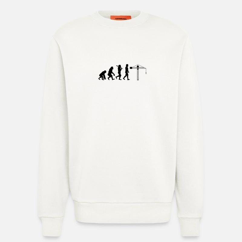 Crane operator Evolution - Sweatshirt - made by SPREAD  - OFF WHITE