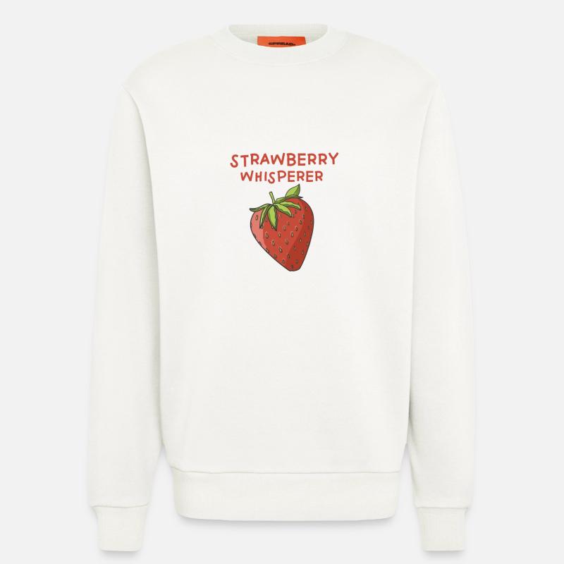 Erdbeeren Flüsterer - Sweatshirt - made by SPREAD  - OFF WHITE