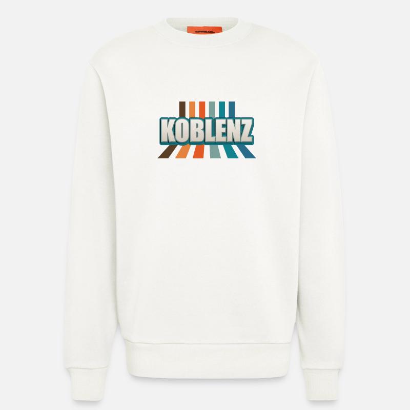 Coblenzerin Coblence Coblence - Sweat bio décontracté fabriqué en UE - OFF WHITE