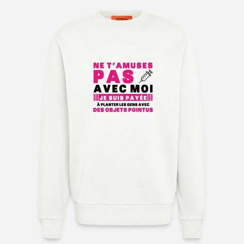 Krankenschwester Humor Geschenkidee Bluttest - Sweatshirt - made by SPREAD  - OFF WHITE