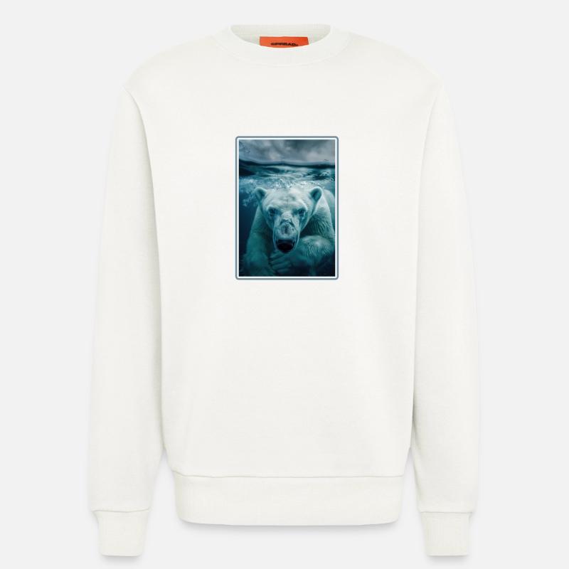 Polar Bear Eisbären Eisbär - Sweatshirt - made by SPREAD  - OFF WHITE