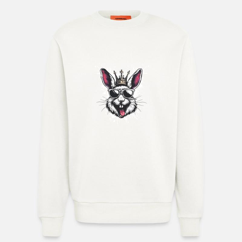 Hase Comic - Sweatshirt - made by SPREAD - OFF WHITE