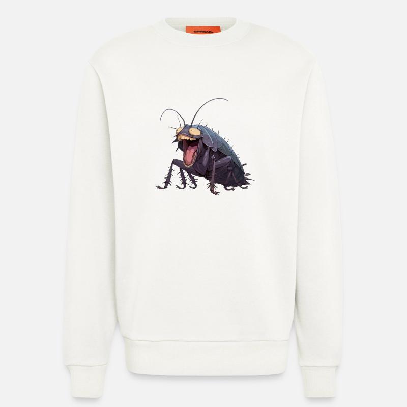 cafard, cafards, cafards - Sweat bio décontracté fabriqué en UE - OFF WHITE