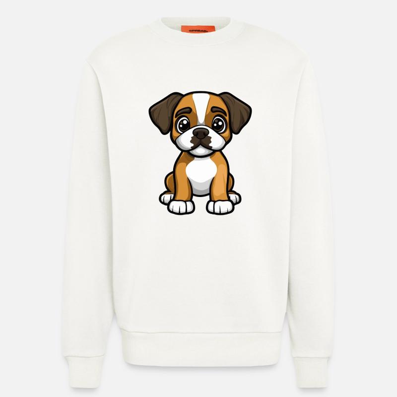 Boxer Hund Comic Niedlich - Sweatshirt - made by SPREAD  - OFF WHITE
