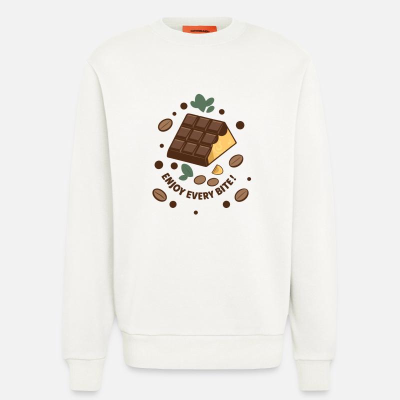 TABLETTES DE CHOCOLAT - Sweat bio décontracté fabriqué en UE - OFF WHITE