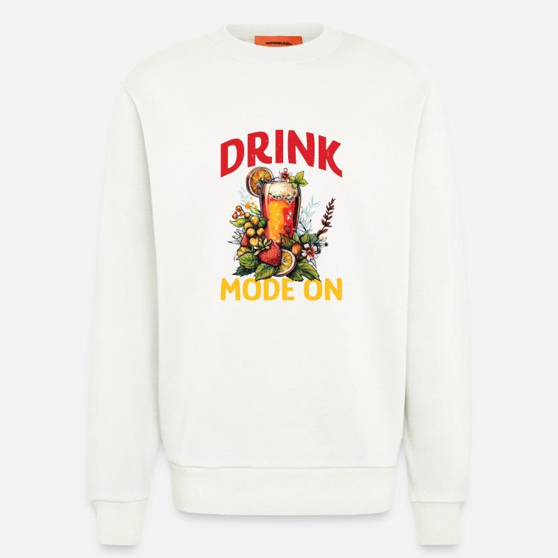 Drink Mode On 2 - Sweatshirt - made by SPREAD  - OFF WHITE
