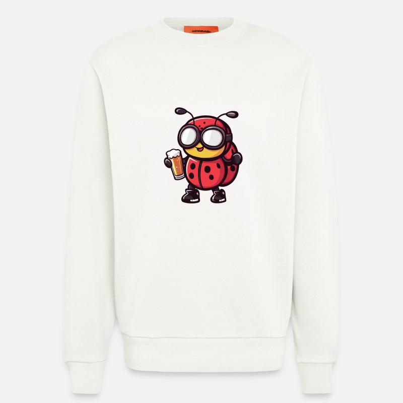 Ladybug Ski Beer - Sweatshirt - made by SPREAD  - OFF WHITE