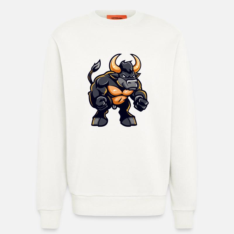 Stier Comic - Sweatshirt - made by SPREAD  - OFF WHITE