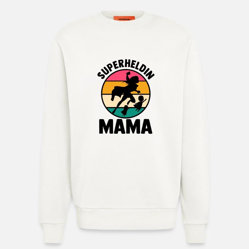 Mutter Superheldin Mama - Sweatshirt - made by SPREAD  - OFF WHITE