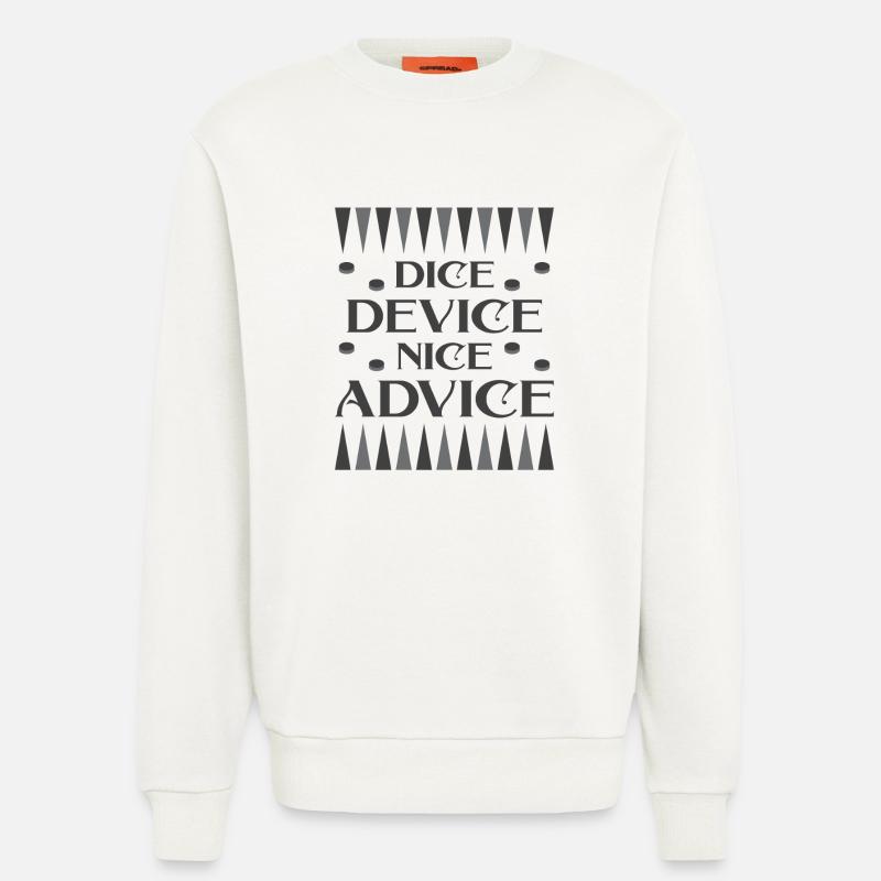Backgammon Spiel - Sweatshirt - made by SPREAD  - OFF WHITE