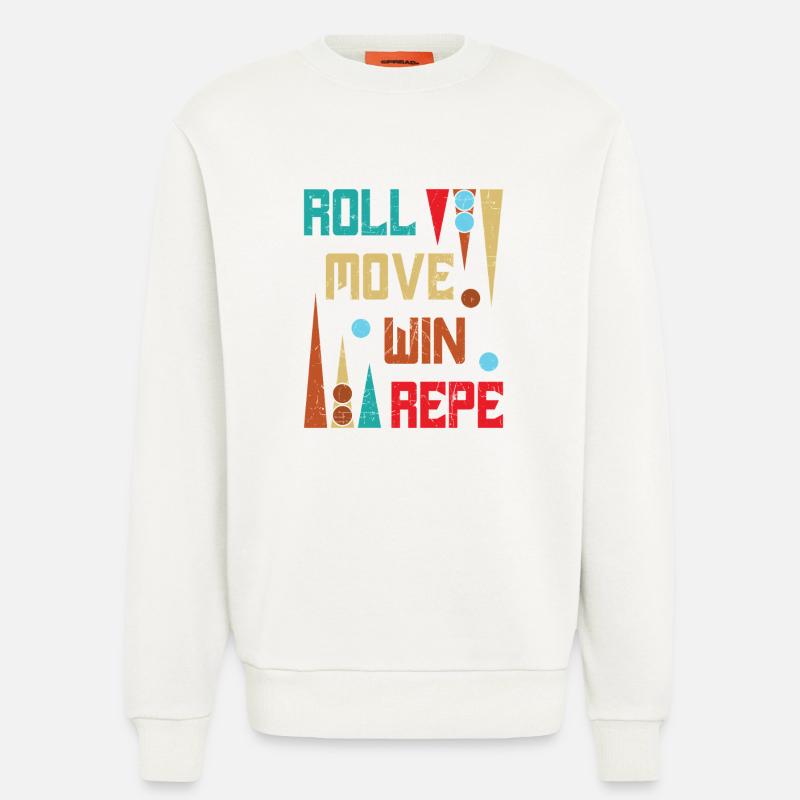 Backgammon Spiel - Sweatshirt - made by SPREAD  - OFF WHITE