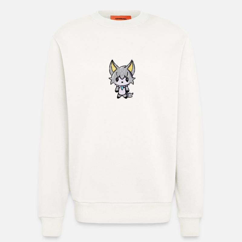 Wolf Wolfhound Vampire Emo - Sweatshirt - made by SPREAD  - OFF WHITE