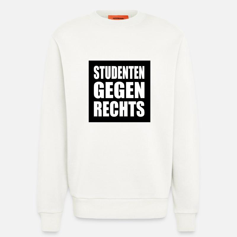 Studenten gegen rechts - Sweatshirt - made by SPREAD  - OFF WHITE