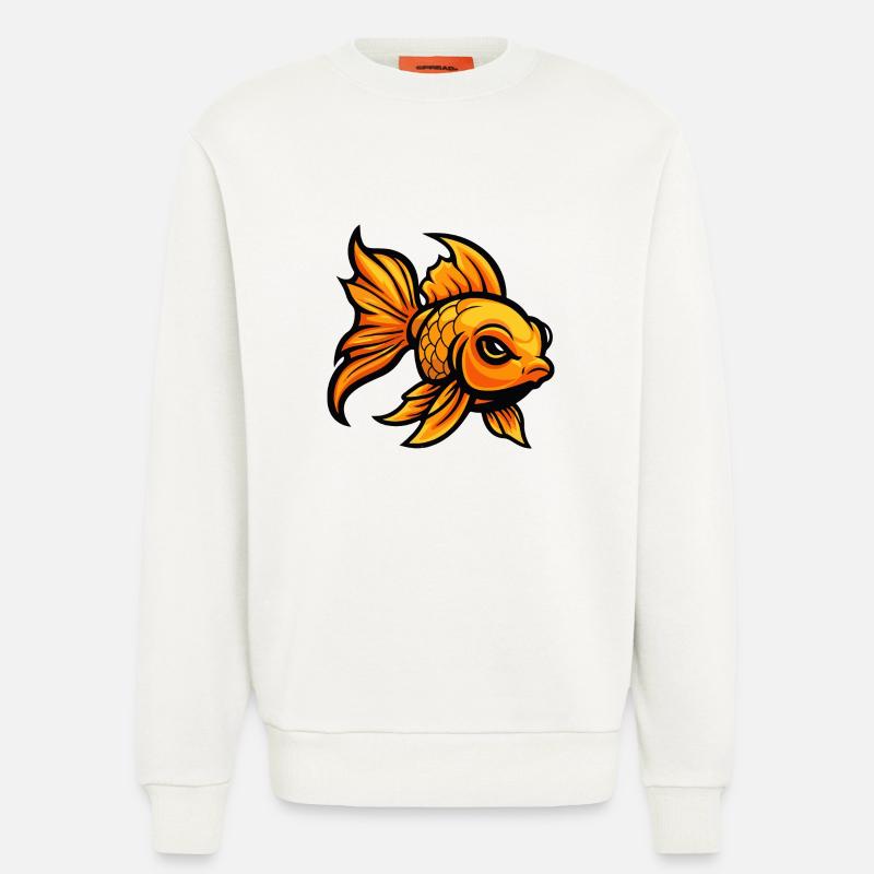 Goldfisch Comic - Sweatshirt - made by SPREAD  - OFF WHITE