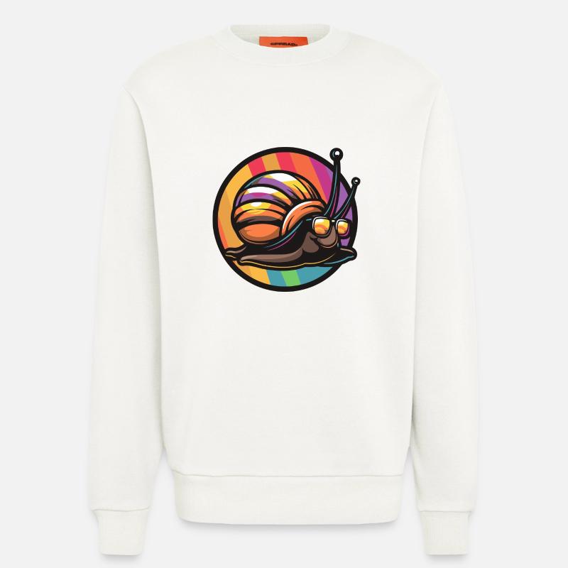 Schnecke Cool Comic - Sweatshirt - made by SPREAD  - OFF WHITE