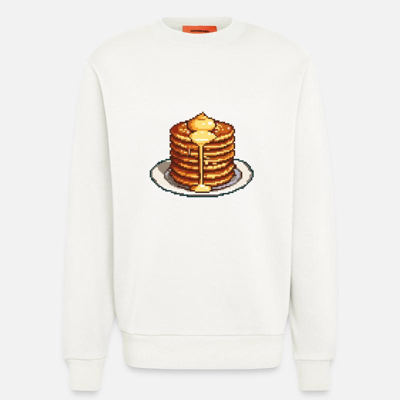 Pancake Pixel Symbol - Sweatshirt - made by SPREAD  - OFF WHITE