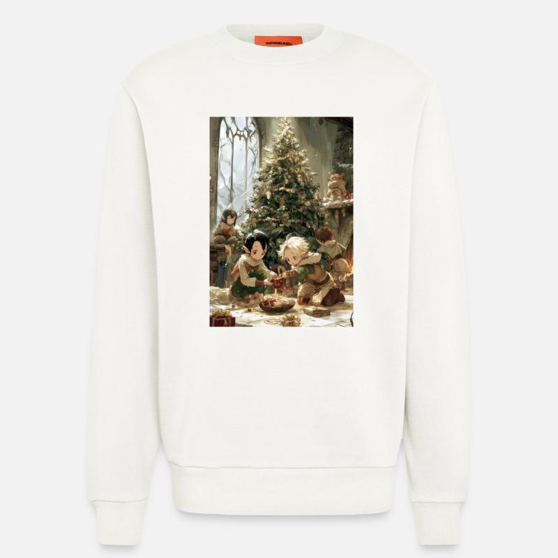 Kinder mit einem Feenbaum - Sweatshirt - made by SPREAD  - OFF WHITE