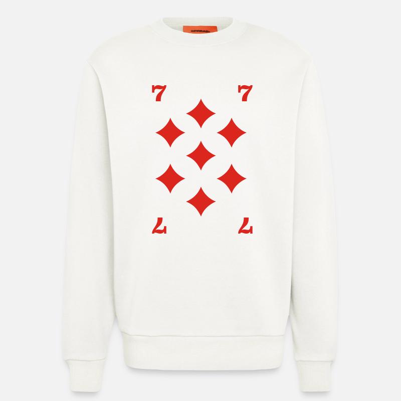 Checked Seven - Sweatshirt - made by SPREAD  - OFF WHITE