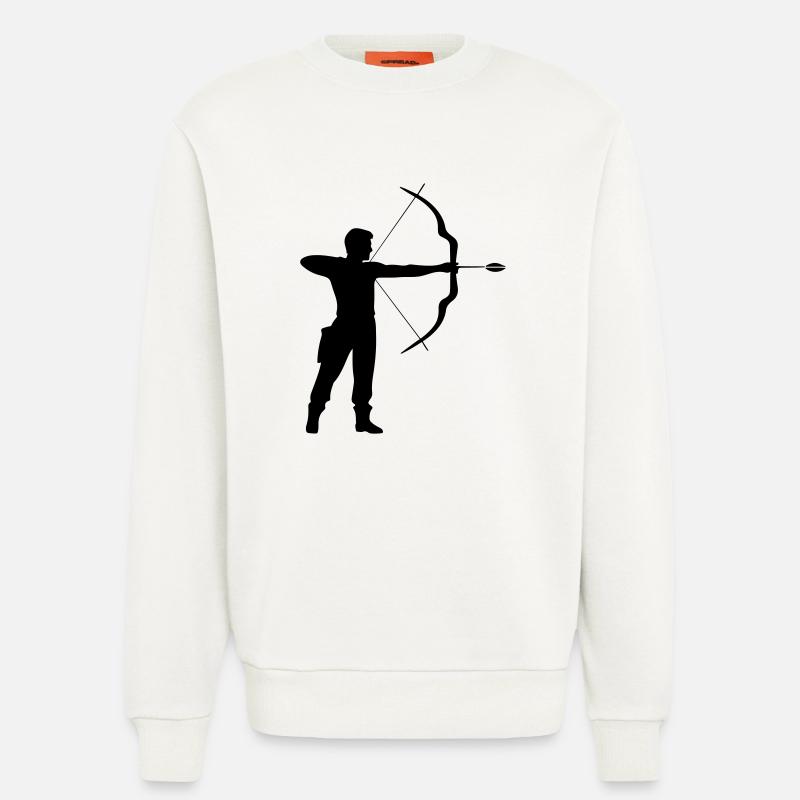 Archery Man Icon - Sweatshirt - made by SPREAD  - OFF WHITE
