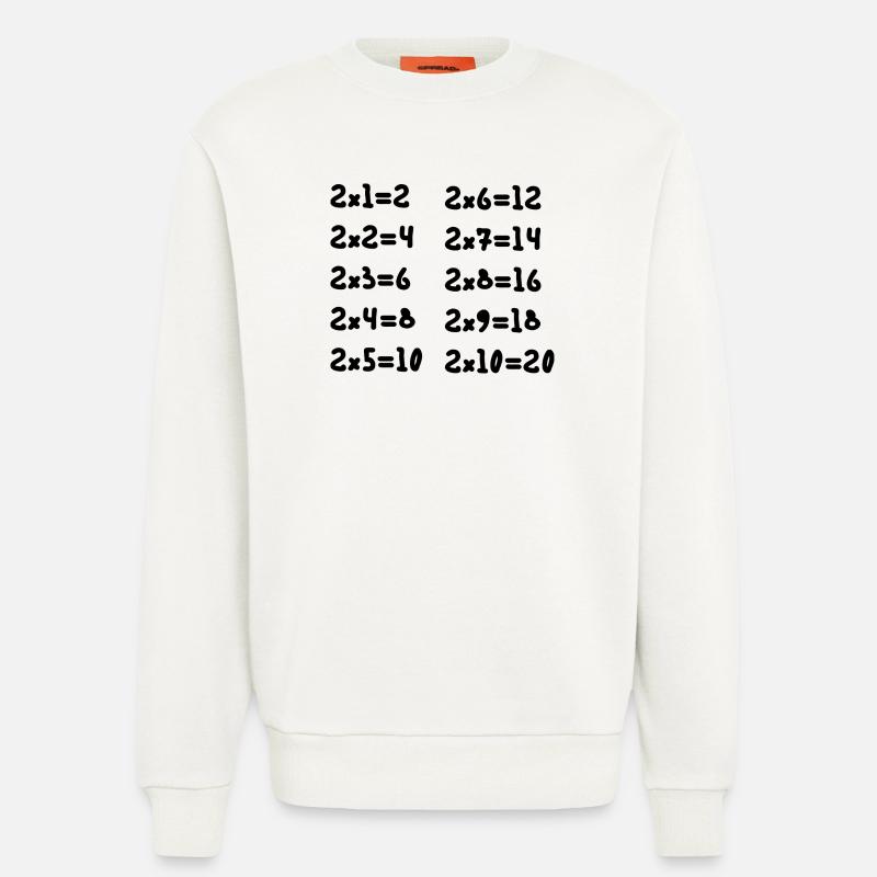 Two multiplication table - Sweatshirt - made by SPREAD  - OFF WHITE