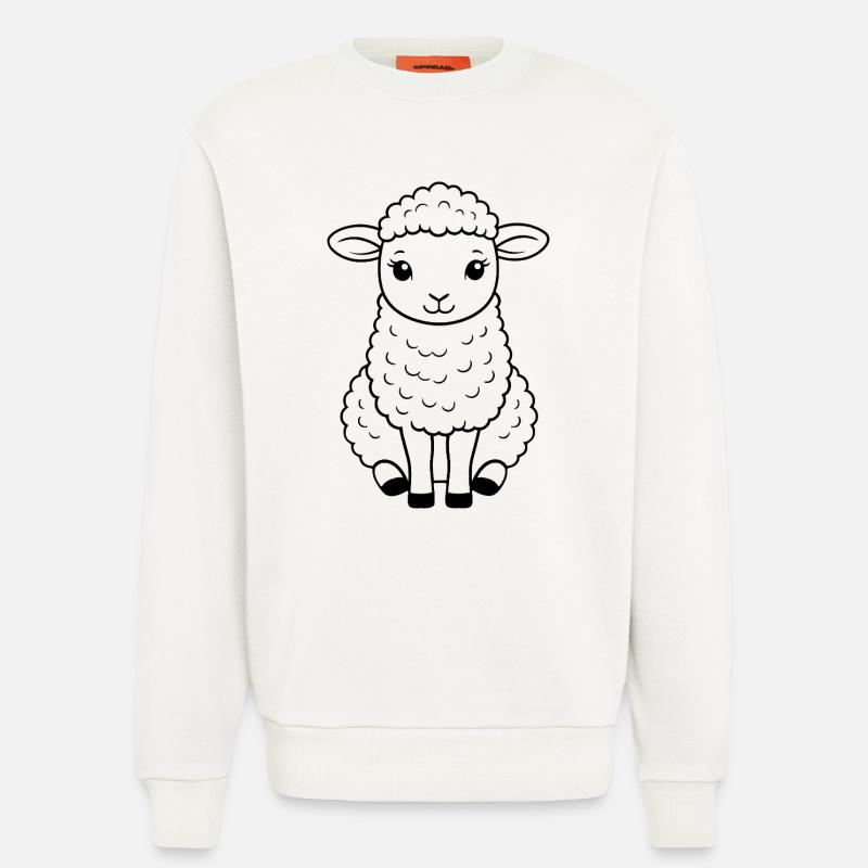 Schaf Kostüm Schäfer süßes Schäfchen - Sweatshirt - made by SPREAD  - OFF WHITE