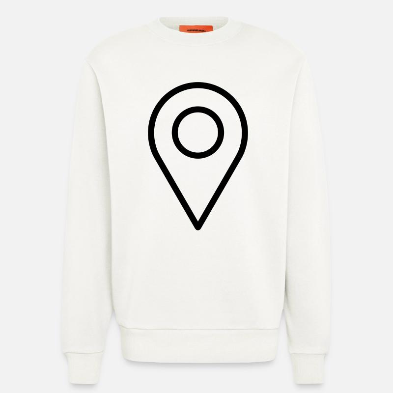 localisation - Sweat bio décontracté fabriqué en UE - OFF WHITE