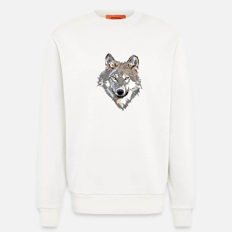 Der Wolf - Sweatshirt - made by SPREAD  - OFF WHITE