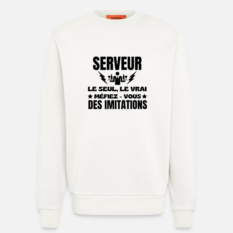 AUTHENTIC-SERVER - Sweatshirt - made by SPREAD  - OFF WHITE