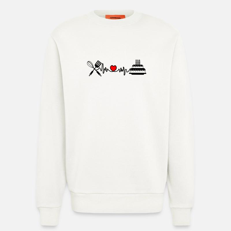 Cardio Herzfrequenz Küche 3 - Sweatshirt - made by SPREAD  - OFF WHITE