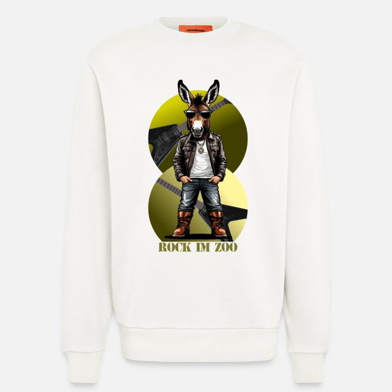 Rock 'n' Roll Esel - Sweatshirt - made by SPREAD  - OFF WHITE