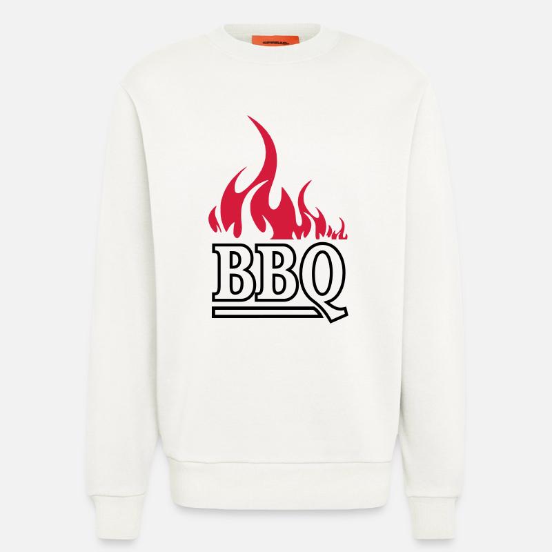Flammenrot Barbeque BBQ - Sweatshirt - made by SPREAD  - OFF WHITE