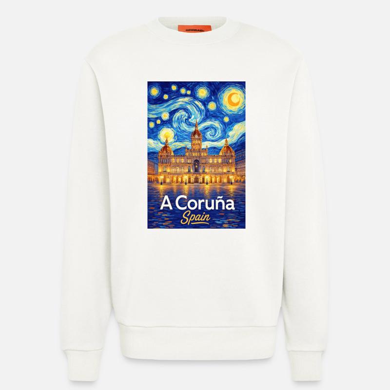 A Coruna Spain - Sweatshirt - made by SPREAD  - OFF WHITE