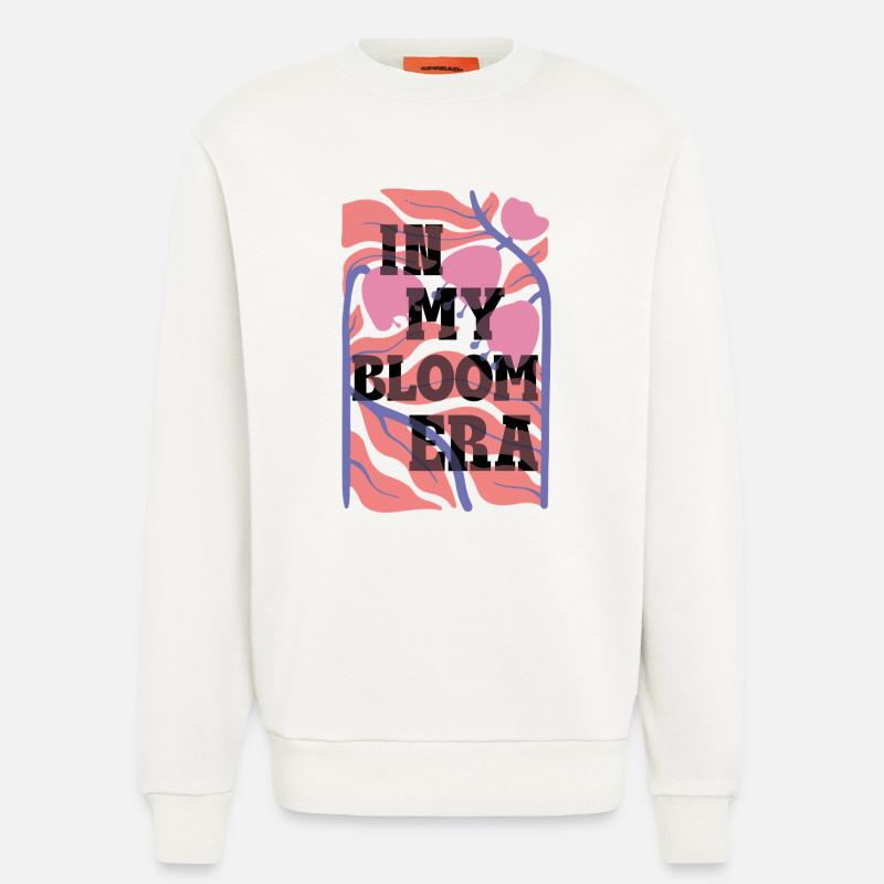 Bloom Nebula Florale Textkunst - Sweatshirt - made by SPREAD  - OFF WHITE