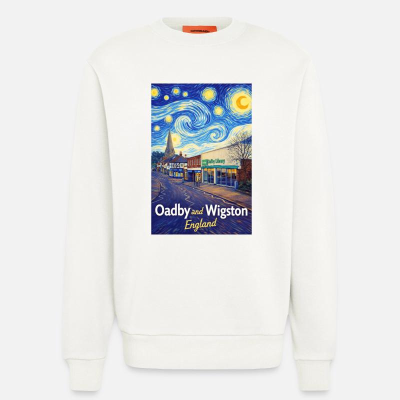 Oadby Wigston England Sternenstraßen - Sweatshirt - made by SPREAD  - OFF WHITE