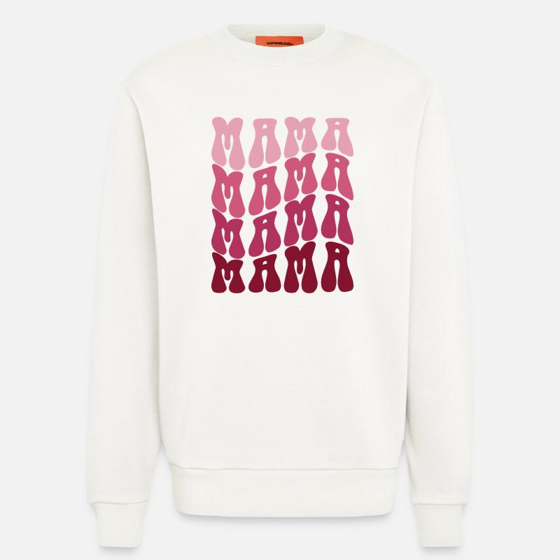 Mom Pattern in Pink Gradient - Sweatshirt - made by SPREAD  - OFF WHITE