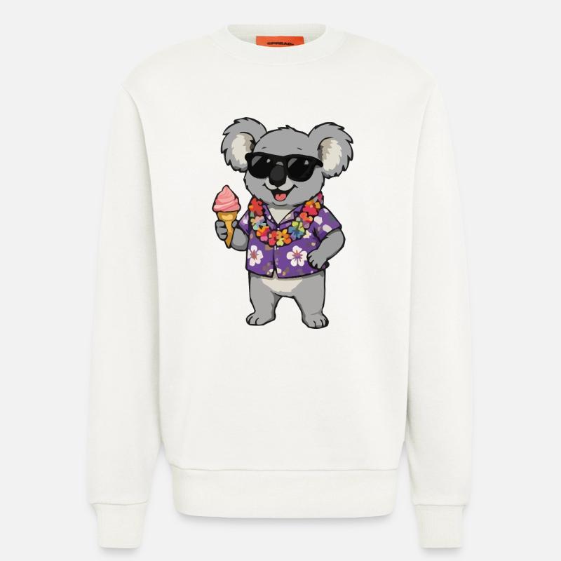 Koala Hawaii Eis - Sweatshirt - made by SPREAD  - OFF WHITE