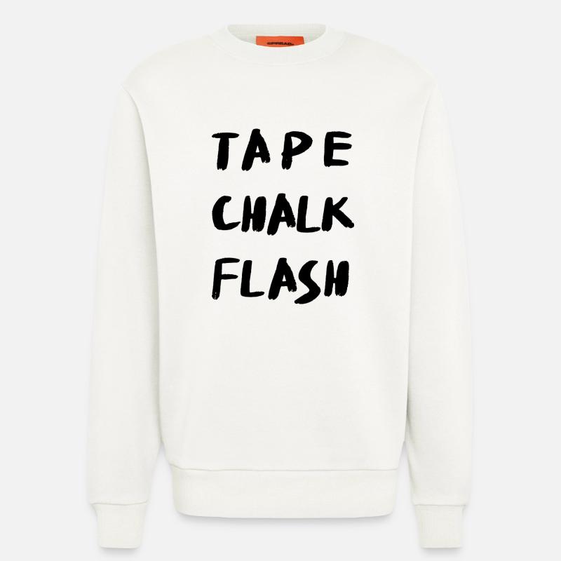 Bande Chalk Flash - Boulder Design - Sweat bio décontracté fabriqué en UE - OFF WHITE