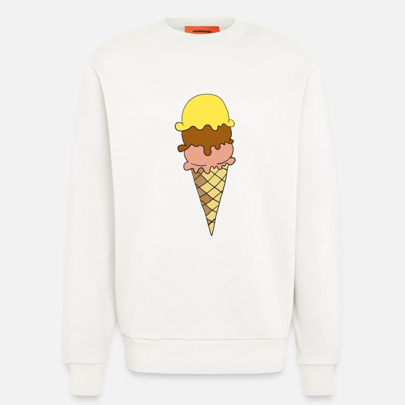 Gelbe Eiscreme Dreier-Sortiment - Sweatshirt - made by SPREAD - OFF WHITE