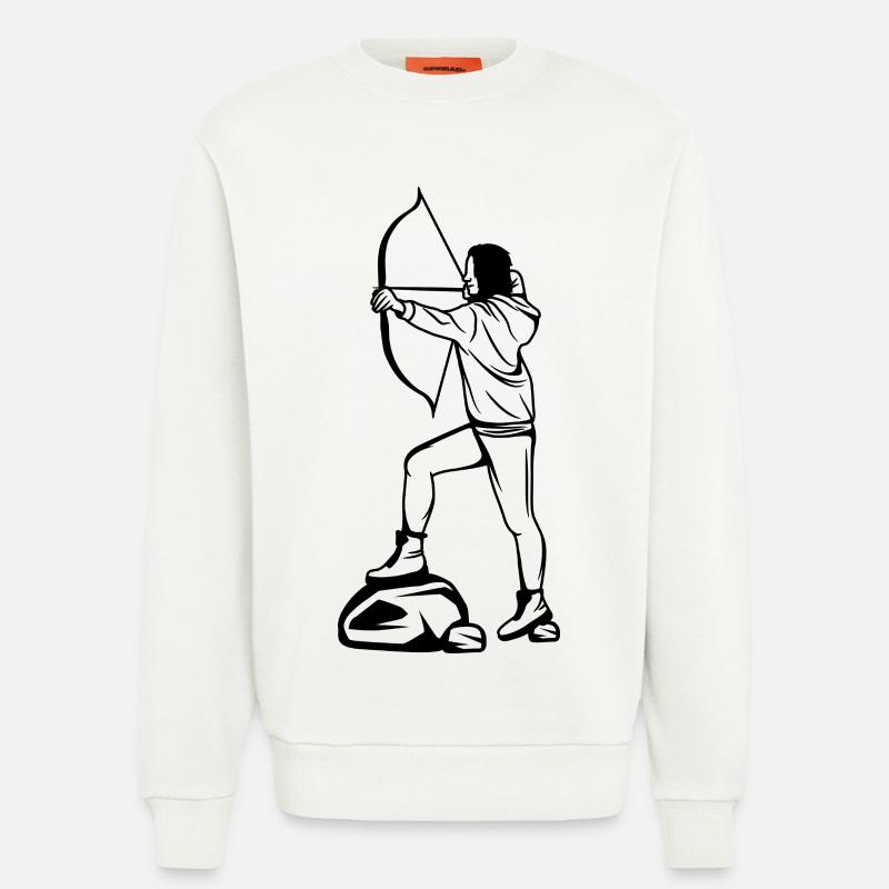 Archer Sketch - Sweatshirt - made by SPREAD  - OFF WHITE
