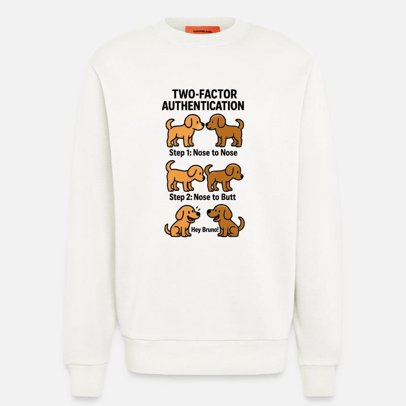 Two Factor Authentication Hunde - Sweatshirt - made by SPREAD  - OFF WHITE