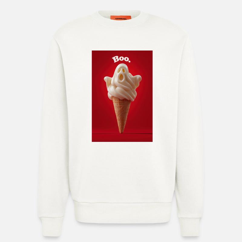 Boo Ghost Eiswaffel - Sweatshirt - made by SPREAD  - OFF WHITE