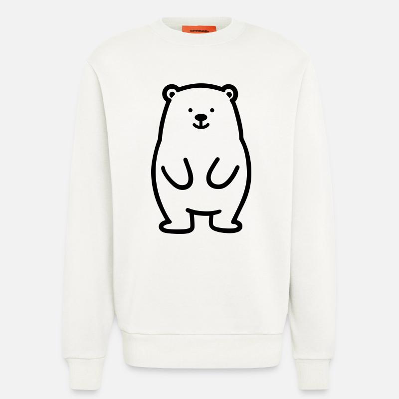 bear cub - Sweatshirt - made by SPREAD - OFF WHITE